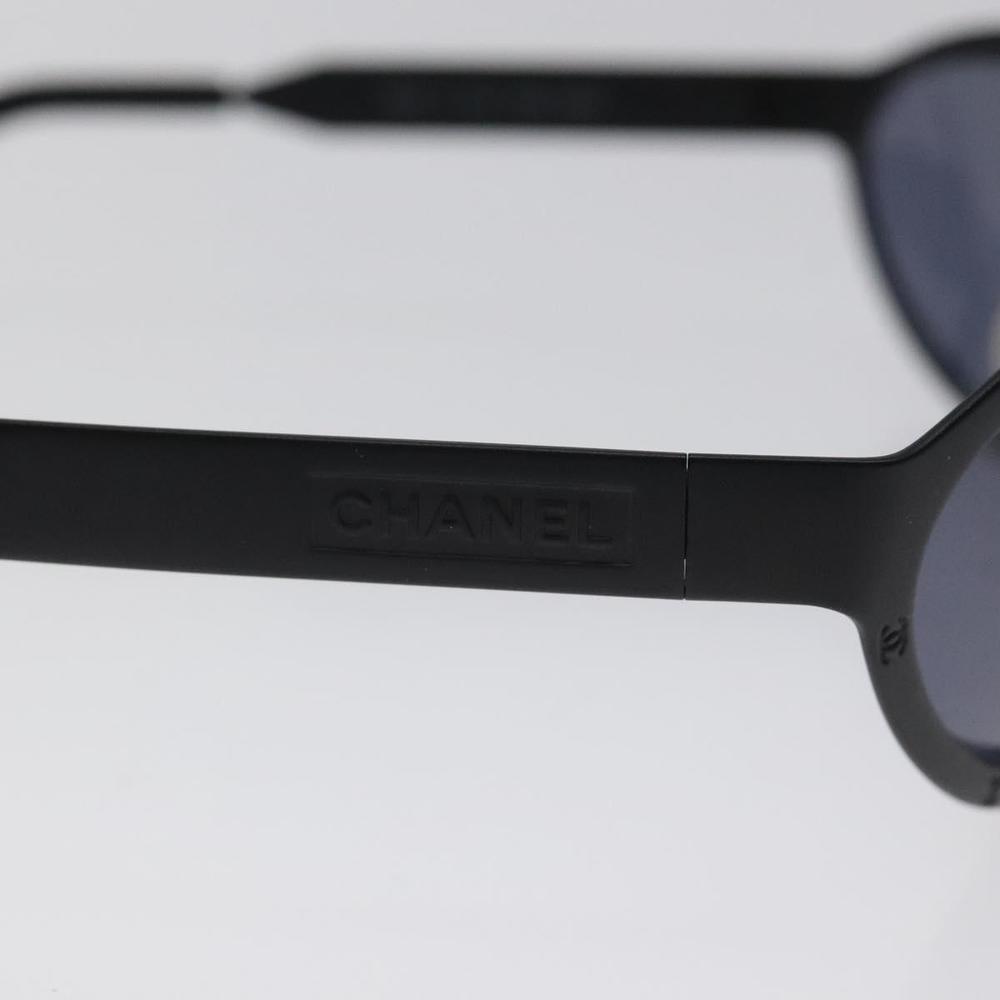 CHANEL Sunglasses metal Black CC Auth SW912 - Picture 8 of 12